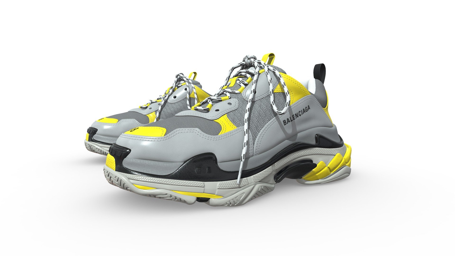 Balenciaga Triple S  PBR was created with real world scale,all textures created with high quality to provide you beautiful results like r . i have provide you different format with several all textures has 4K resolution - Balenciaga Triple S - Buy Royalty Free 3D model by aimadbro 3d model