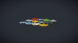 Pixeolabo: Retro Supercar #1 supercar, policecar, vheicle, low-poly, lowpoly