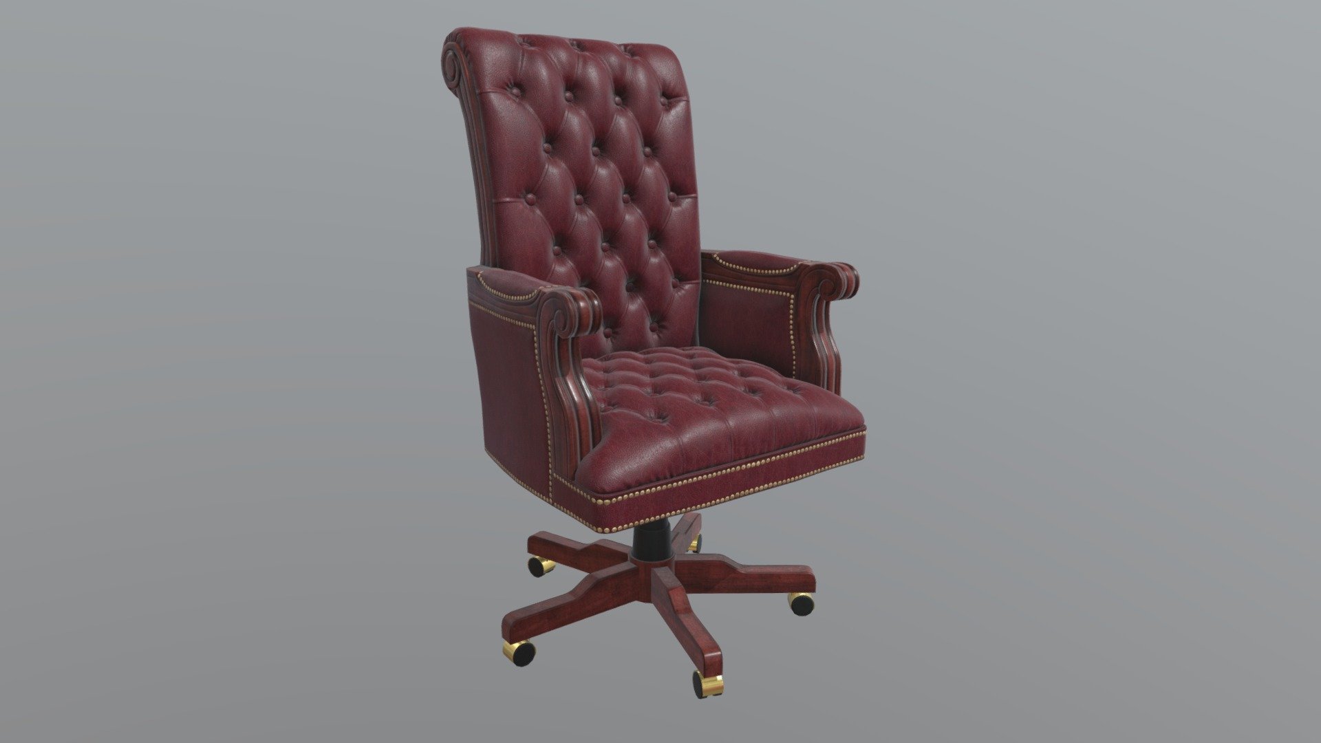 Game ready office chair prop 3d model