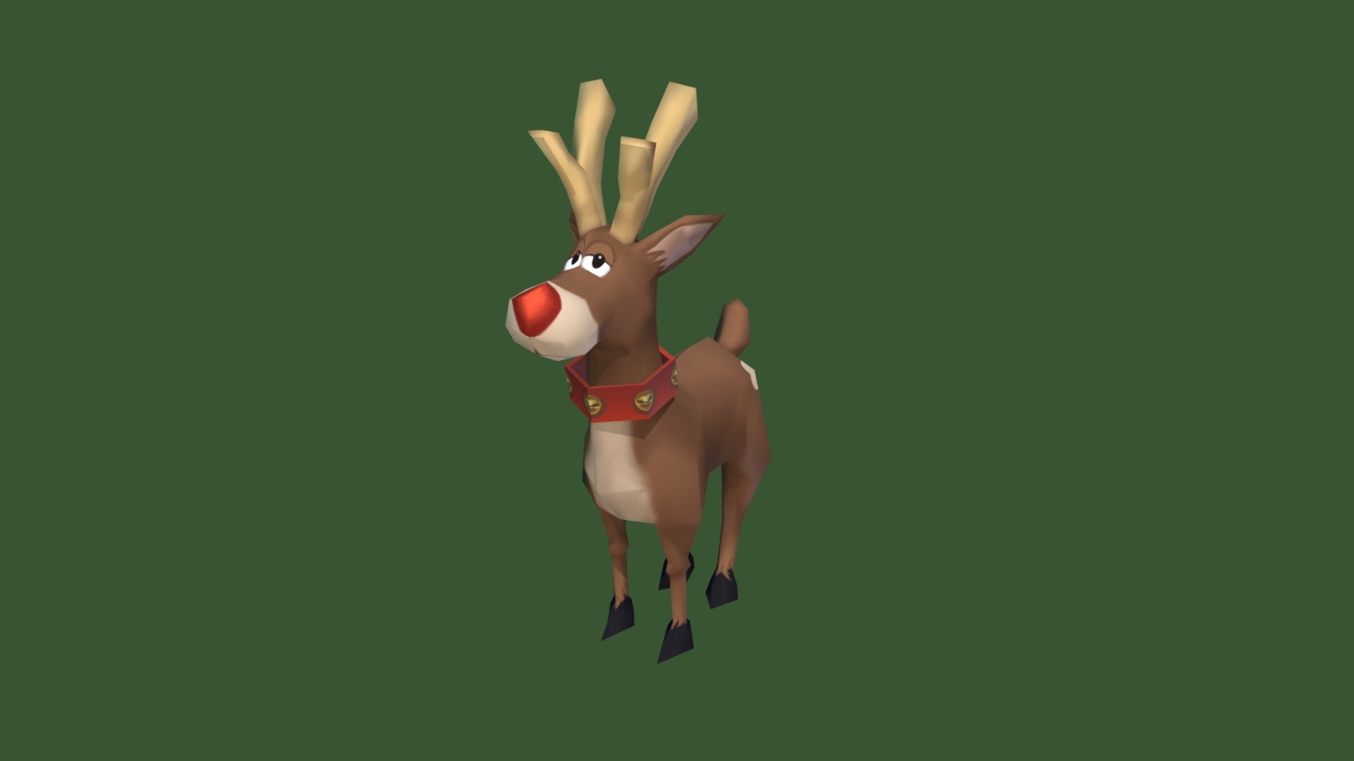 他正面看起來好哀怨
做這隻時很卡,做得比較久 - Reindeer_study - Download Free 3D model by itspiao 3d model