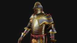 Old king armor armor, medieval, pbr, sword, knight