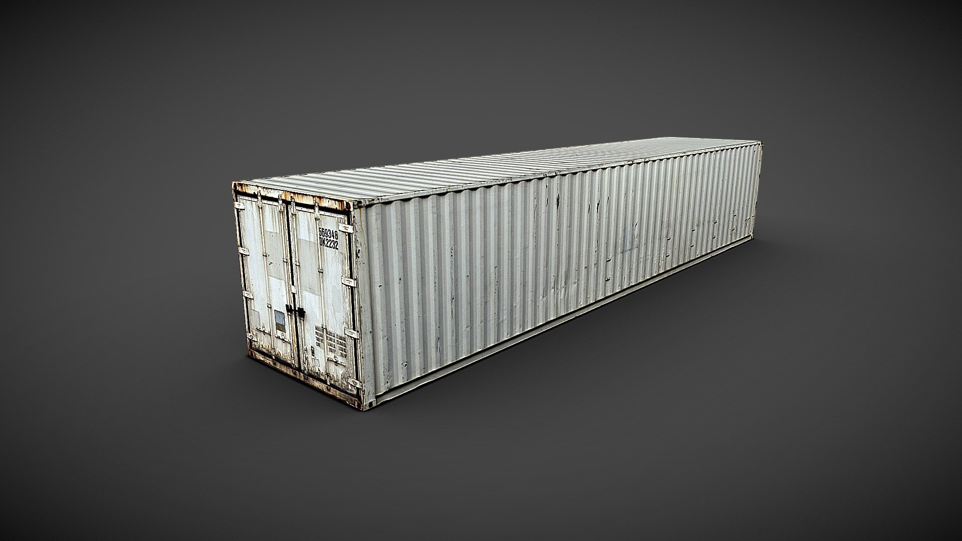 Lowpoly container 40ft 3d model