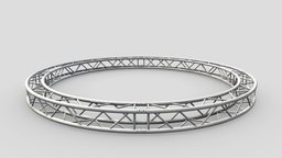 Circle Square Truss virtual, tv, stand, studio, set, truss, broadcast, stage, collection, television, concert, scaffold, 3d, 3dsmax, 3dsmaxpublisher, structure, concertstage