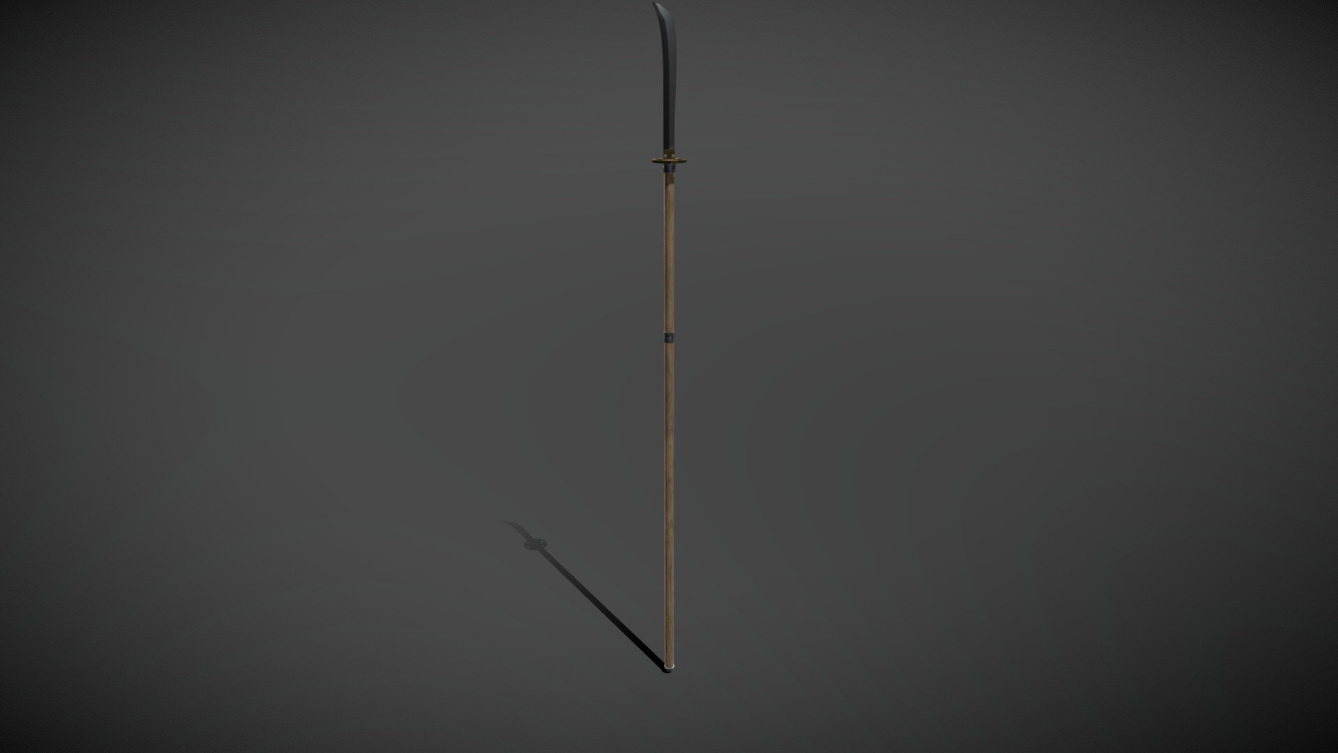 The naginata is a traditional Japanese polearm used by samurai - Naginata Low poly - Download Free 3D model by KongouRa (@RanedoJuan) 3d model