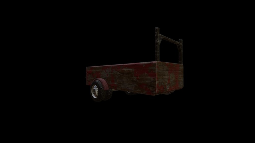 A low poly CRYENGINE ready Abandoned trailer, modelled in max 17 and textured in photoshop. It is ideal prop for adding to your enviroment. has a flaked red paint texture and a rusty underside with worn weathered wood.  This has been optimised for game use. Max file is included in case you want to rig and animate.  Please note no proxy is assigned , if you want to make a proxy and don't know how please contact.  PBR textures included are all 4k textures All textured to the Cryengine PBR workflow, The Cloth part has it’s own mesh and maps and can be detached when animating for use inside your project. Normal map 4k Spec map 4k Diffuse map 4K AO map 4k  2 FORMATS: ,CGF(CryEngine),max  This is for sale on Cryengine marketplace: -link removed-   Polycount:7928 verts:7823 - Wlzmy8 Ywn0-z24VZ8-g93A - 3D model by cdeeks 3d model