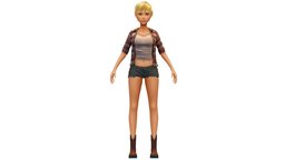 Cartoon High Poly Subdivision Cowgirl Short body, toon, style, dressing, avatar, cloth, shirt, fashion, women, shorts, hipster, jacket, clothes, ornament, torso, skirt, cowboy, stockings, young, shoes, boots, national, farmer, woman, cowgirl, casual, lace, t-shirt, boho, beads, -woman, metaverse, tunic, hairstyle, -girl, windbreaker, character, girl, cartoon, "decoration", "cowboy-boots", "boho-style"