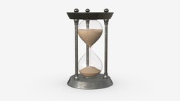 Hourglass egg timer 05 hour, time, clock, egg, sand, timer, hourglass, timepiece, minute, counting, countdown, sandglass, glass, 3d, pbr, watch