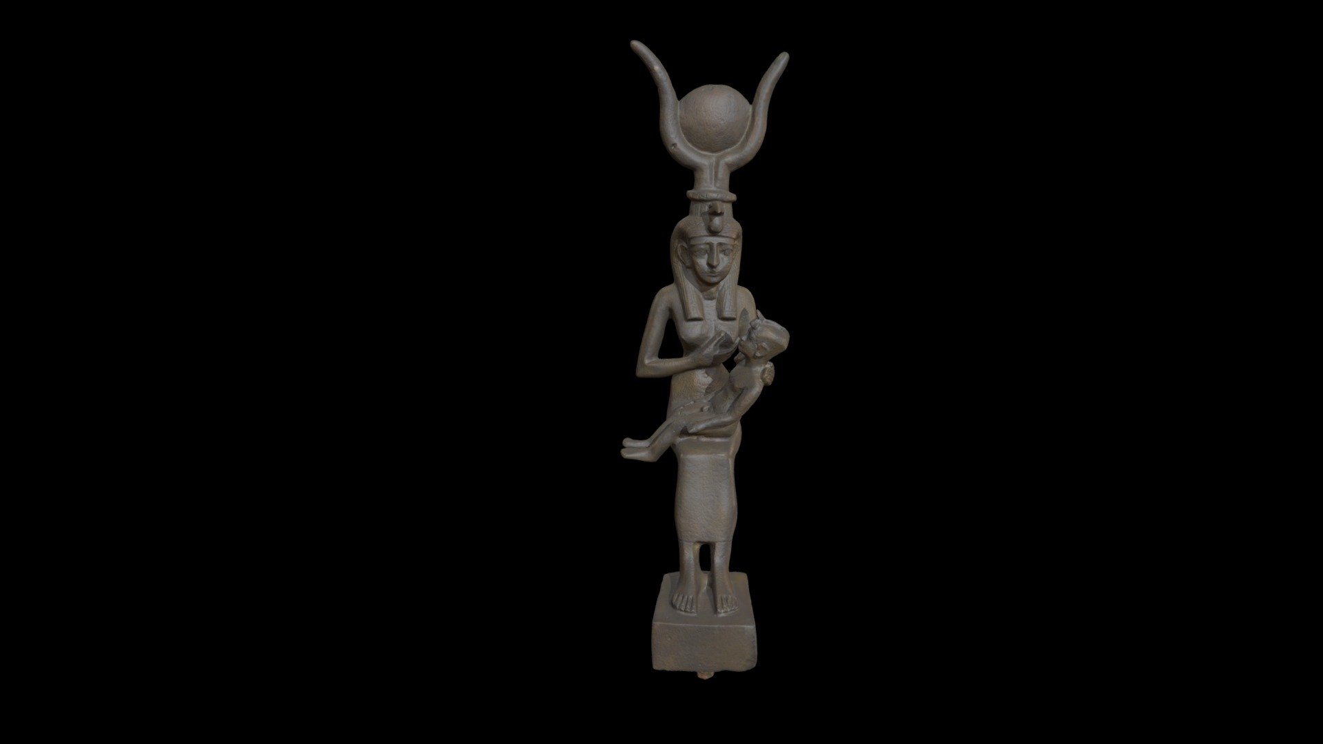 Egypt

Late Period, Dynasty 26, c. 688-252 BC

Copper Alloy

SM1931.3.10

Scanned by Andréa Martinez with the Artec Spider 3D Scanner - Seated Isis Figure with Child Horus - 3D model by Harvard Museum of the Ancient Near East (@hmane) 3d model