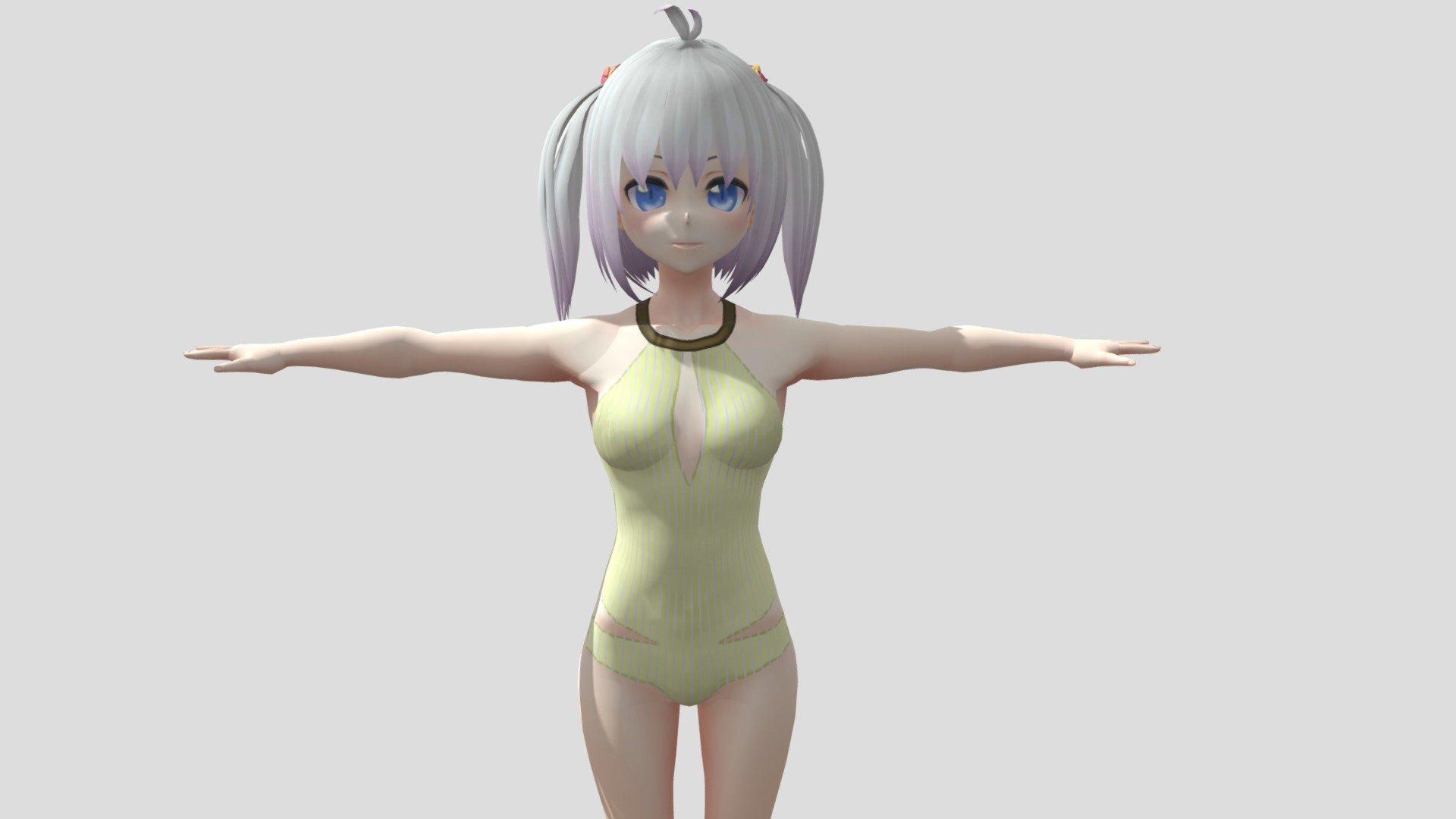 Model preview



This character model belongs to Japanese anime style, all models has been converted into fbx file using blender, users can add their favorite animations on mixamo website, then apply to unity versions above 2019



Character : Nana

Verts:15804

Tris:22082

Thirteen textures for the character



This package contains VRM files, which can make the character module more refined, please refer to the manual for details



▶Commercial use allowed

▶Forbid secondary sales



Welcome add my website to credit :

Sketchfab

Pixiv

VRoidHub
 - 【Anime Character】Nana (Swimsuit/Unity 3D) - Buy Royalty Free 3D model by 3D動漫風角色屋 / 3D Anime Character Store (@alex94i60) 3d model