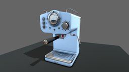 Coffee machine SWAN RETRO BLUE 15bar coffee, retro, swan, coffemachine, blender, lowpoly, blue