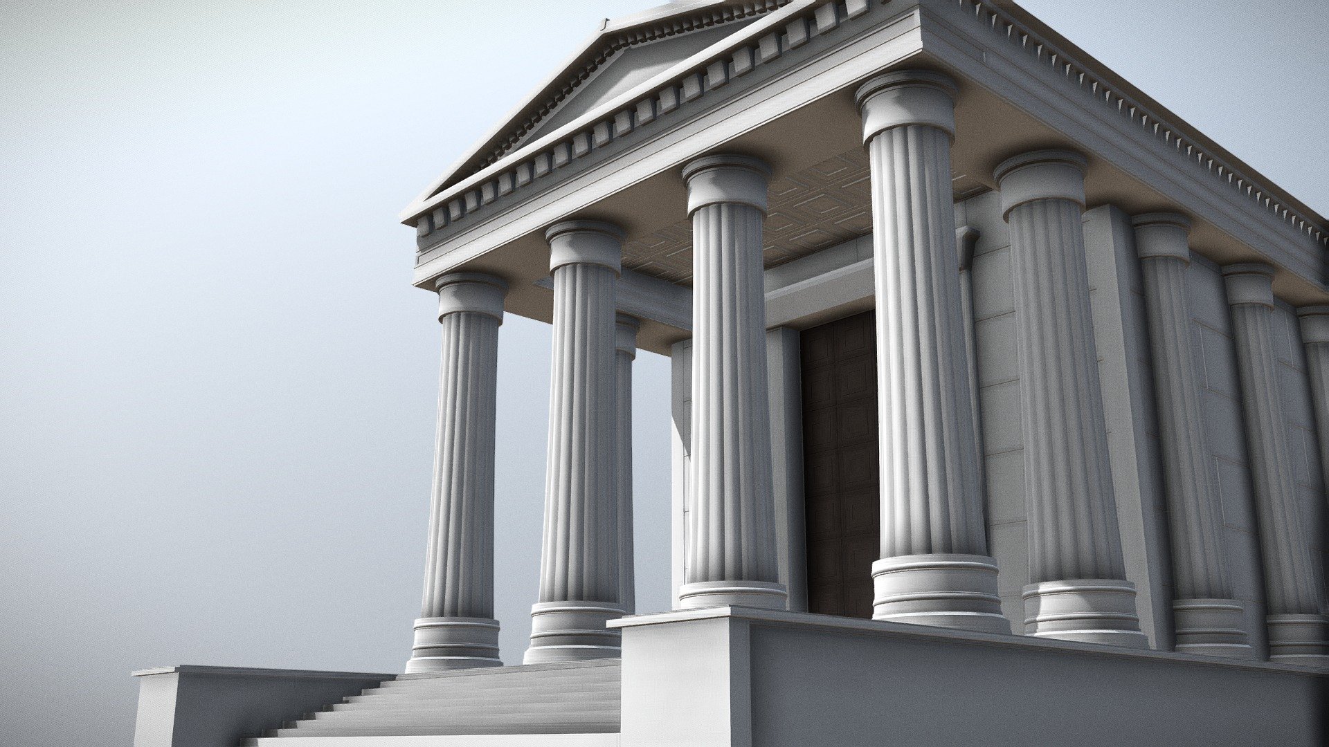 This is based off of a roman temple I saw, hope you like it! (:
I haven't textured it yet to make it more realistic, but this is what I've done so far. I hope to add more to this and create other structures that can go along with it 3d model