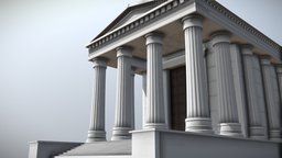 Roman Temple archetecture, pillar, blender-3d, architecture, blender