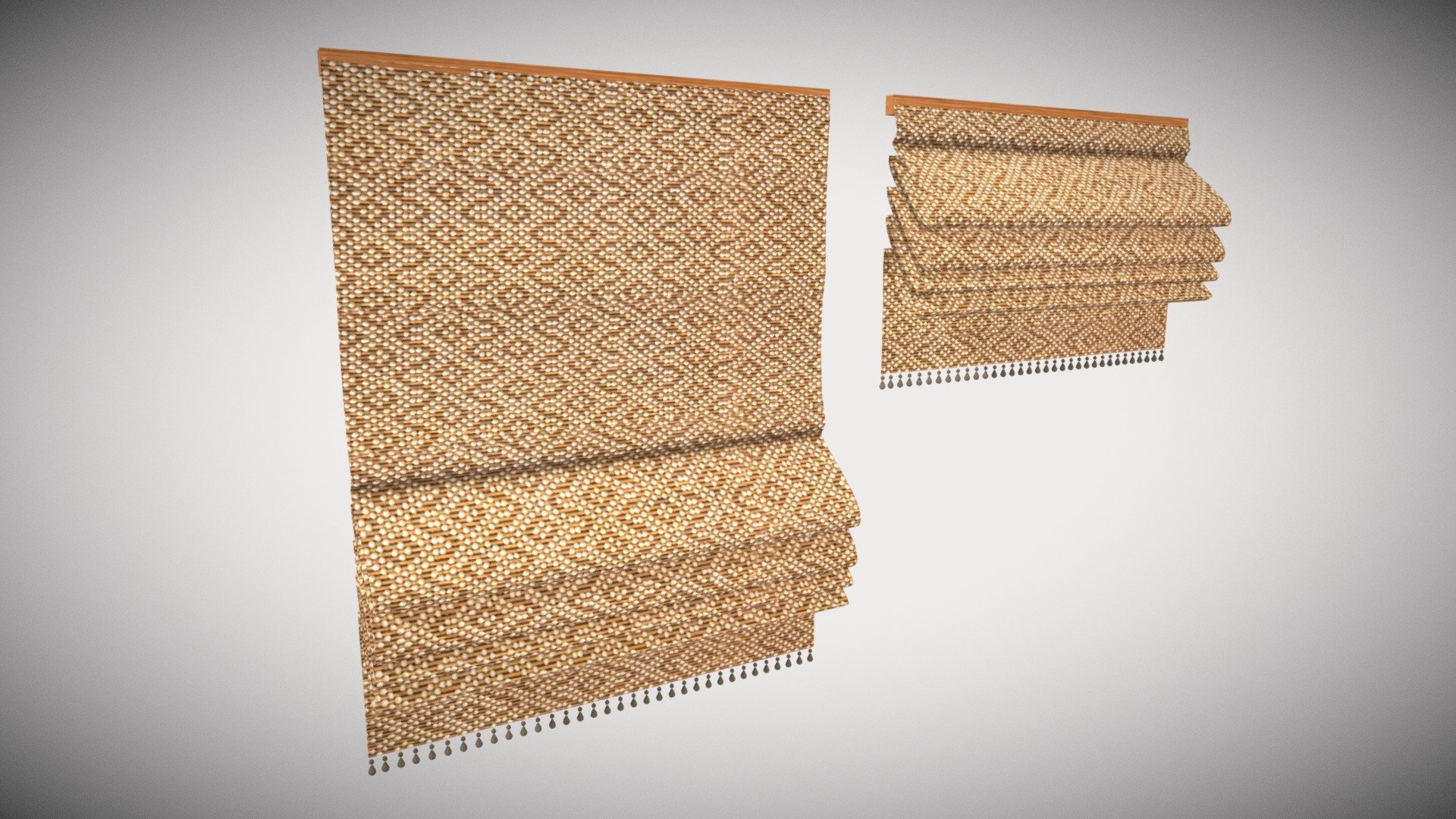 PBR Specular/Glossiness - One Material 4k

 Diffuse

 Gloss

 Normal

 Specular 
* Ambient Occlusion

* IDs Map - Rattan Curtain - Buy Royalty Free 3D model by Francesco Coldesina (@topfrank2013) 3d model