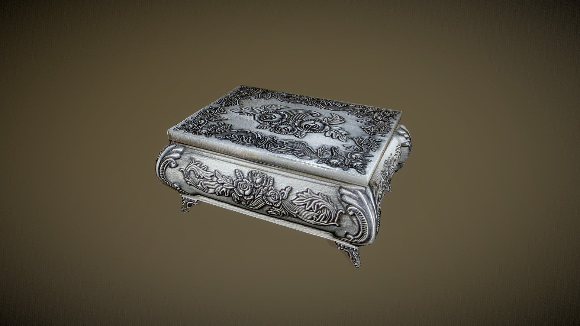 Small silver jewlery box - Small silver jewlery box - Download Free 3D model by Asylum Nox (@peter.pottiez) 3d model
