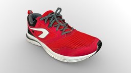 Red Running Shoes footwear, photoscan, photogrammetry, polycam
