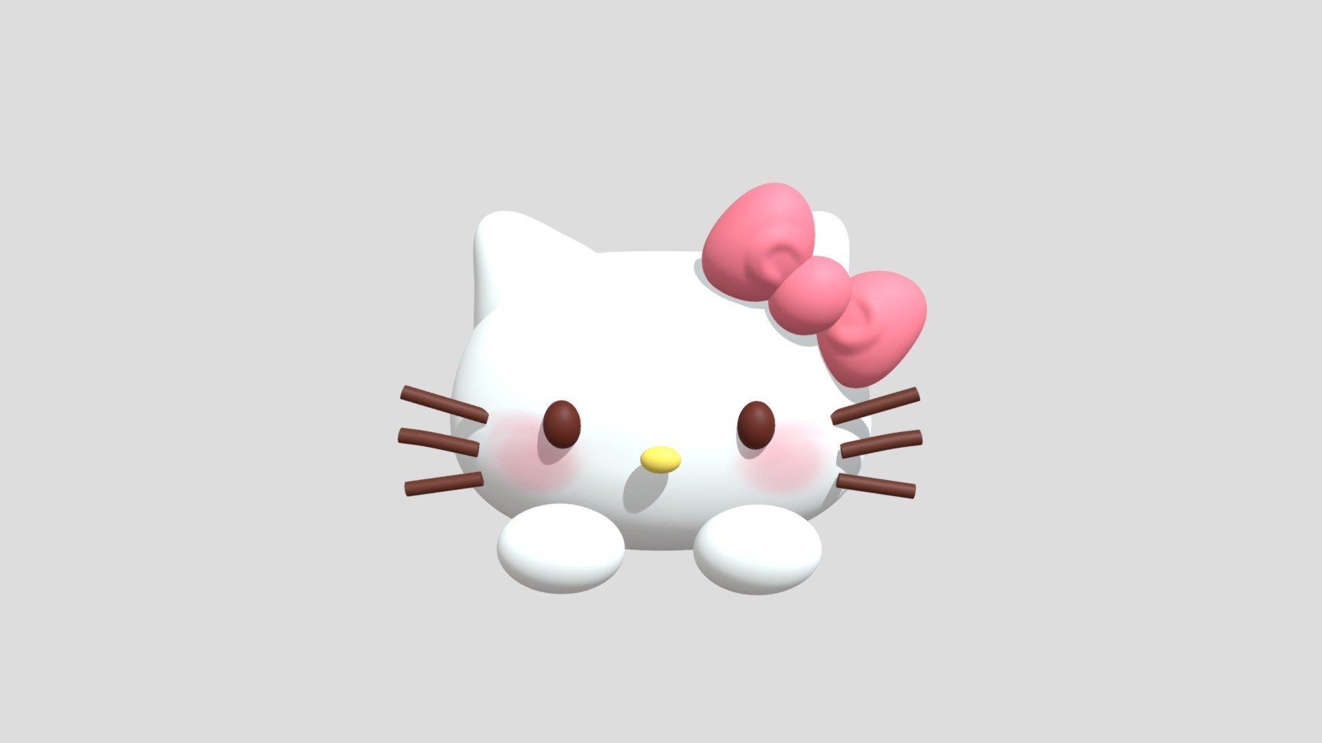 hello kitty from sanrio - hello kitty blush - 3D model by constancee 3d model