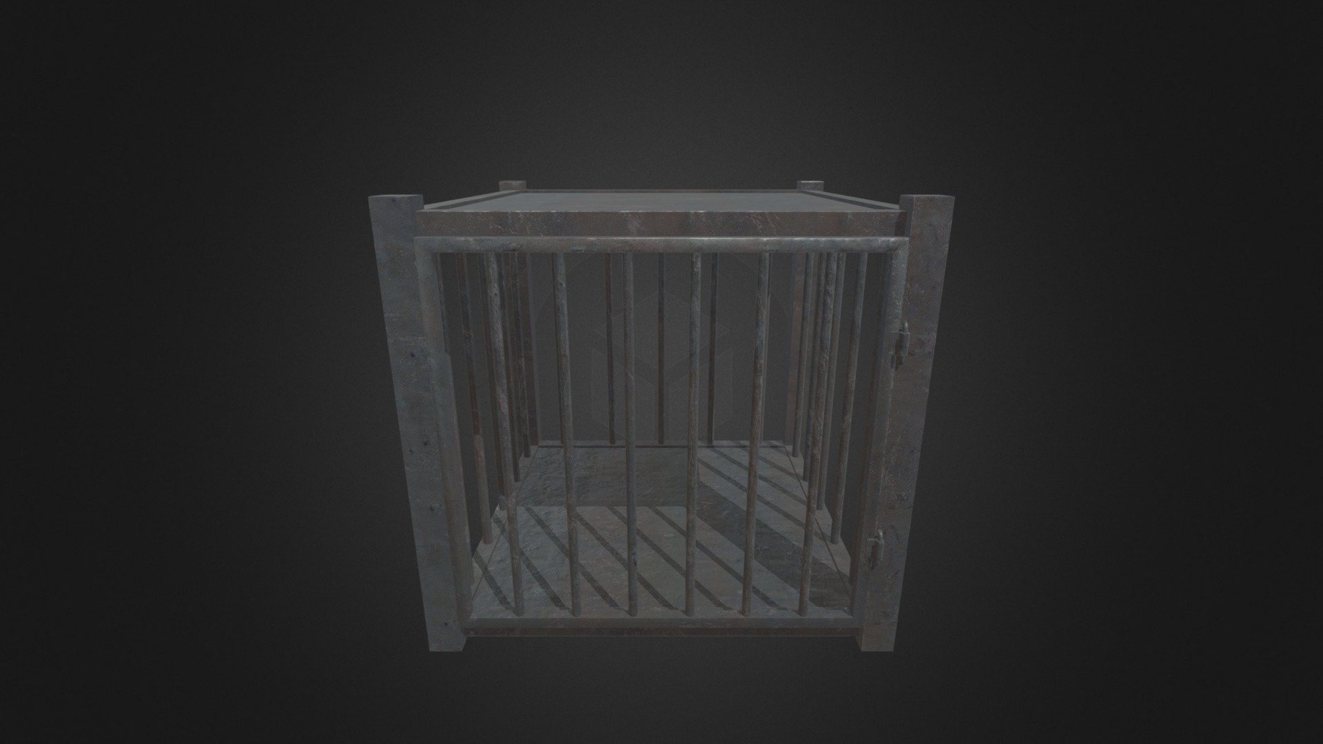High-Quality low-poly 3D Prison cage model. Ready to use in medieval, fantasy style projects. AR/VR compatible. PBR textures. Standard materials with topology clean mesh 3d model
