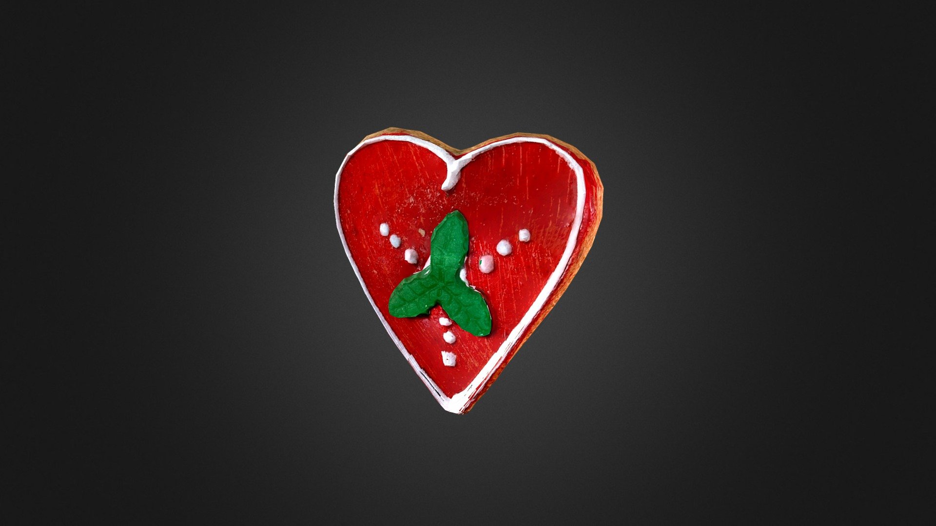 Gingerbread Heart scanned with polycam and retopologized in blender - Gingerbread Heart (LowPoly) - Buy Royalty Free 3D model by redline3678 3d model