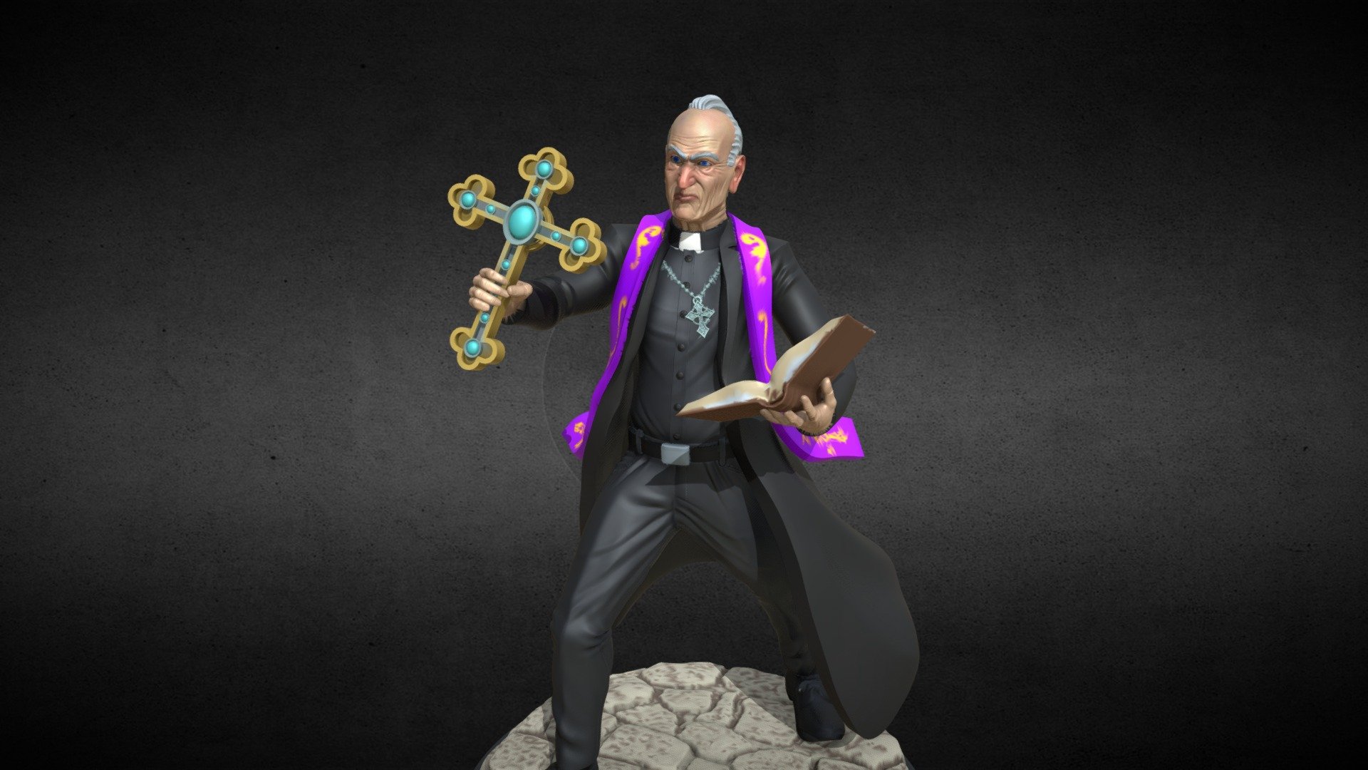 Modeling exorcist miniature for game call off cthulhu inspirad in character nerdcast rpg call of cthulhu jovem nerd e azagal. DonAzagal

 - Exorcist Call Of Cuthulhu - Buy Royalty Free 3D model by Messias_Scrap 3d model