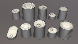 Photogrammetry Scanned Tin Cans Pack food, pot, dinner, can, tin, jar, eat, conservation, hike, ration, container