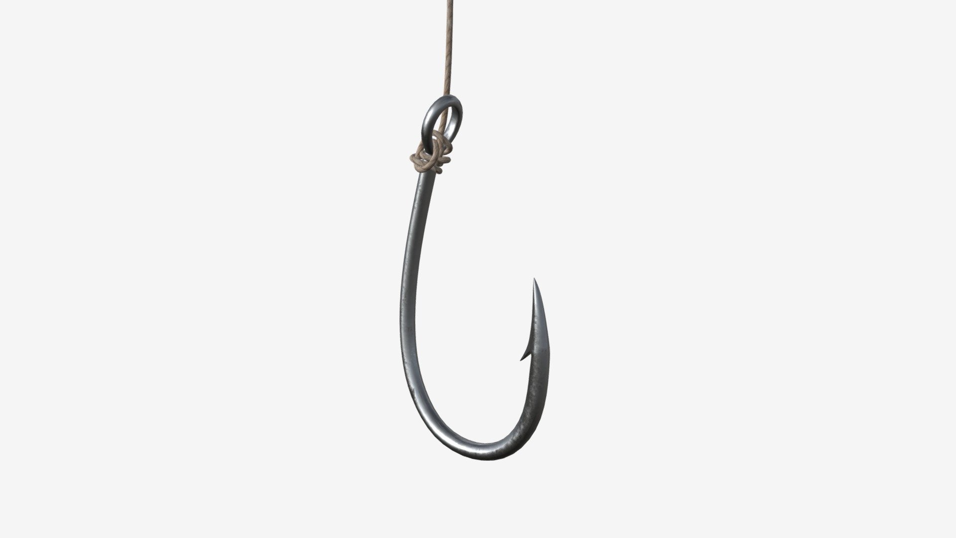 Fishing hook with line - Buy Royalty Free 3D model by HQ3DMOD (@AivisAstics) 3d model
