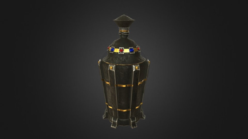 Funeral Urne with gems - Urne - 3D model by universal22590 3d model