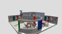 Exhibition Stand office, table, exhibition, stands, game-model, art, lowpoly, chair, gameasset