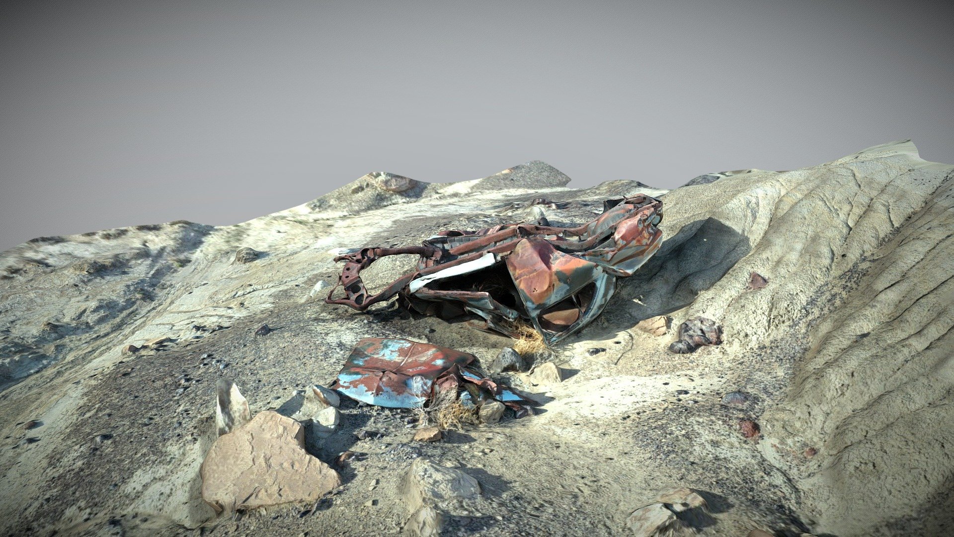 Another wrecked car - 3D model by DroneDiva 3d model