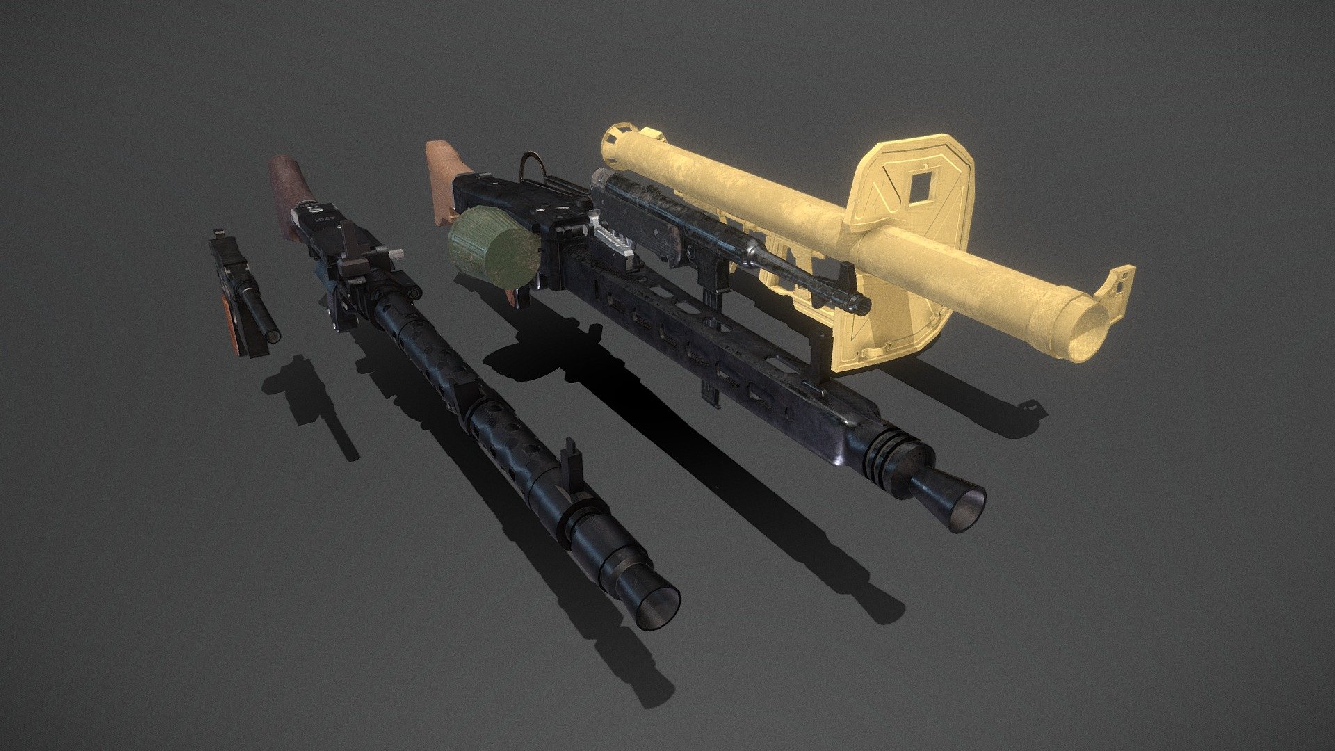 A small pack of weapons that have been used within WW2 by the Germans. Each have there own maps, are low poly, and game ready.

www.josephjobson.com - German WW2 Infantry Pack - Buy Royalty Free 3D model by Joe Jobson (@jjobson98) 3d model