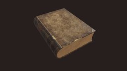 Antique Leather Book Big leather, paper, books, antique, alchemist, alchemy, book, leather-book