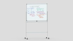 Whiteboard with Rolling Stand office, school, red, highlighter, white, wheels, stand, drawing, pen, board, class, ink, equipment, presentation, marker, supplies, tip, chalk, whiteboard, erase, black