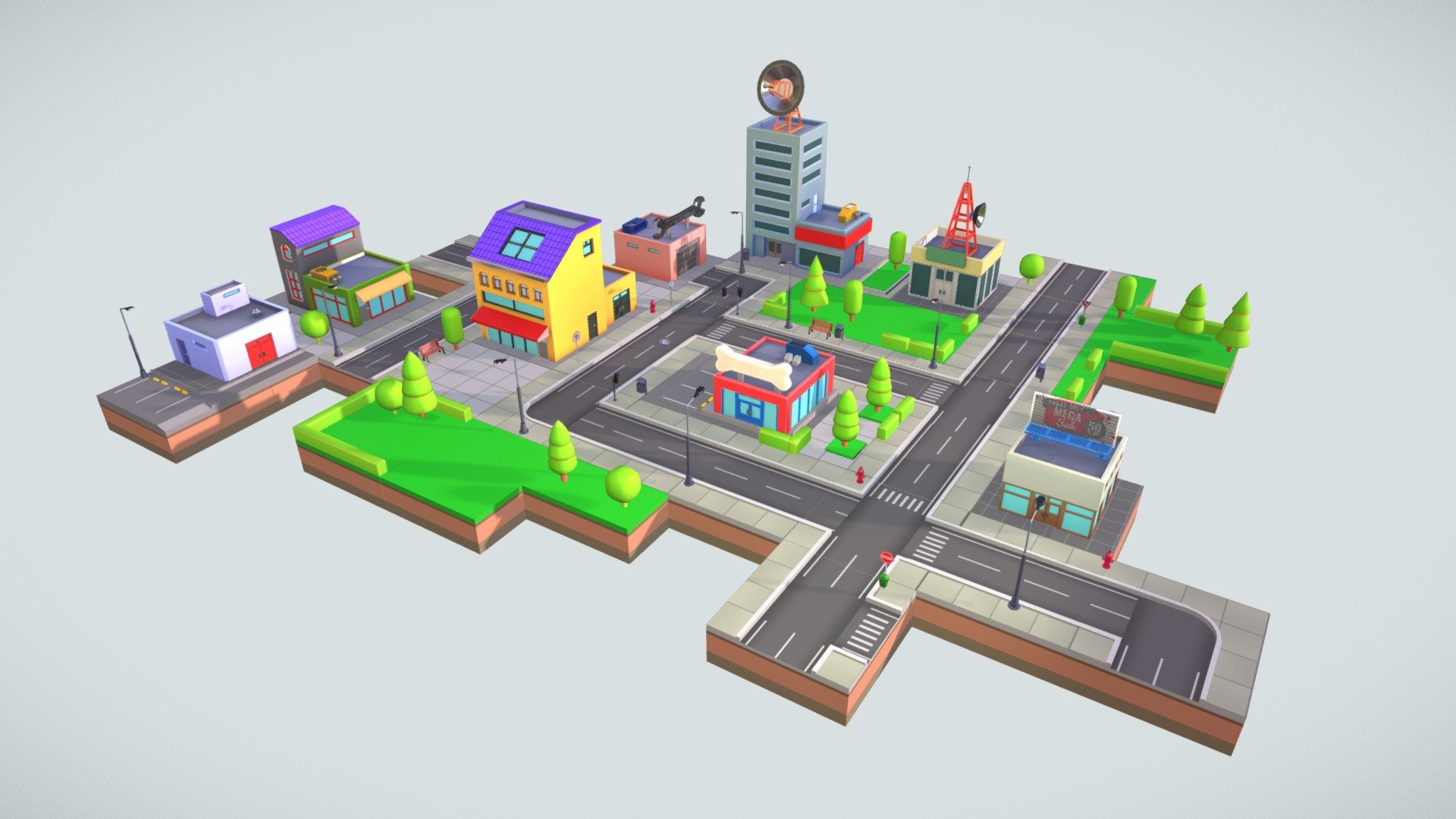 # CITY Pack:

Modular Props - Aspect ration 1:1




Streets and sidewalks

Buildings

Traffic lights and traffic signals

Low Poly
PBR Materials
UV Maps
Game Ready




Blender Files include -Evee

Texture 4k and 2K
 - City Toon 3D -Low Poly- Pack - Buy Royalty Free 3D model by SANTA (@sangost01) 3d model