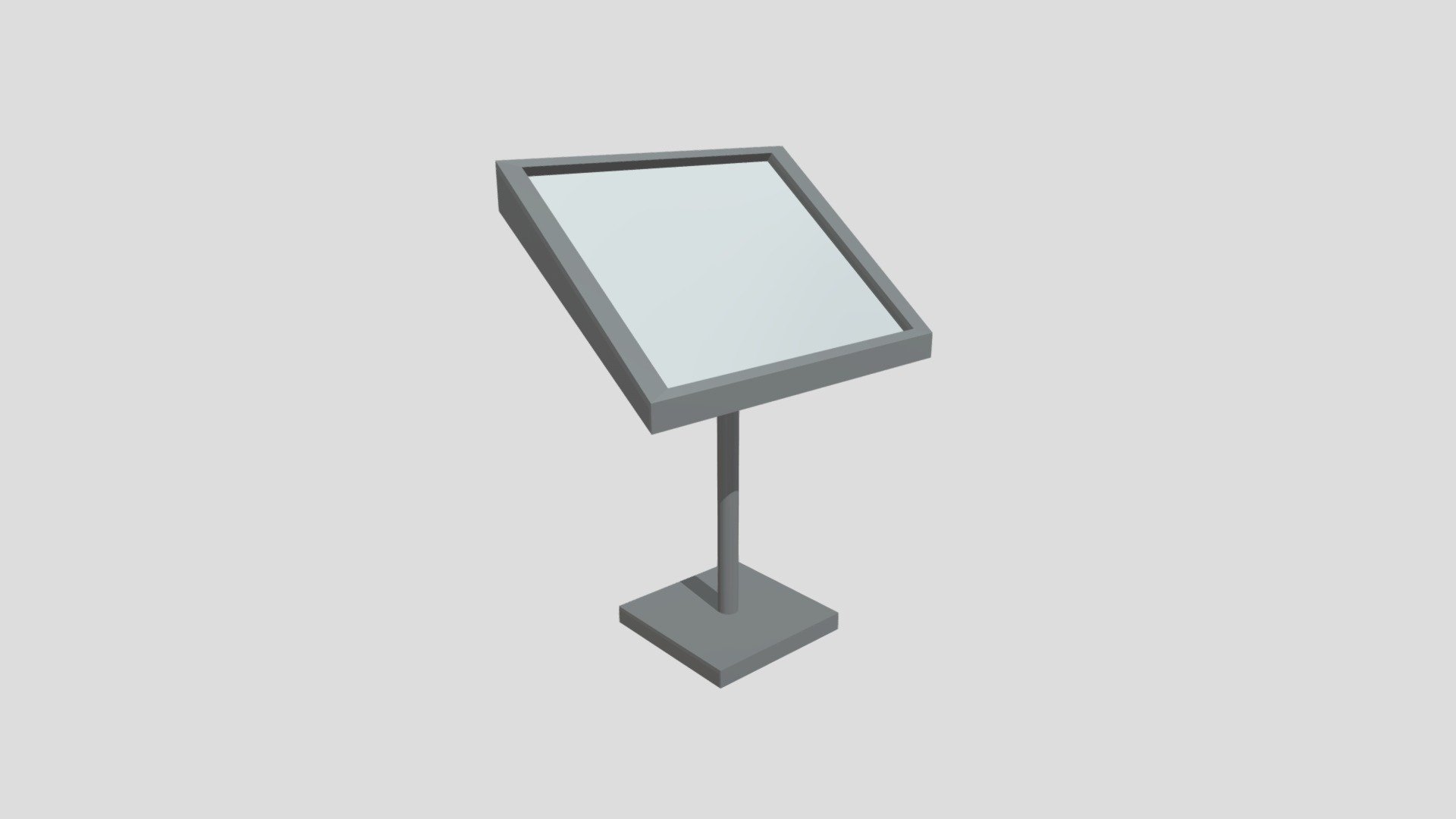 Stand used to display information at different parts of the gallery - Info Stand - Download Free 3D model by dayoung.ko 3d model