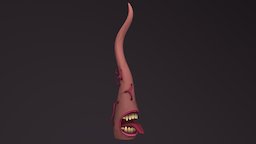 Mouth Tentacle mouth, teeth, tongue, creepy, tentacle, game-ready, veins, arkofdarkness, creature