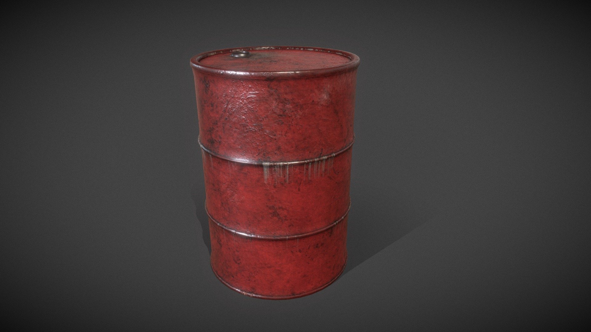Simple model of an old rusty old red metal barrel - Rusty Red Metal Barrel - Buy Royalty Free 3D model by Deftroy 3d model