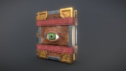 Monster Book eye, leather, paper, books, read, spellbook, tome, book, creature, monster, fantasy