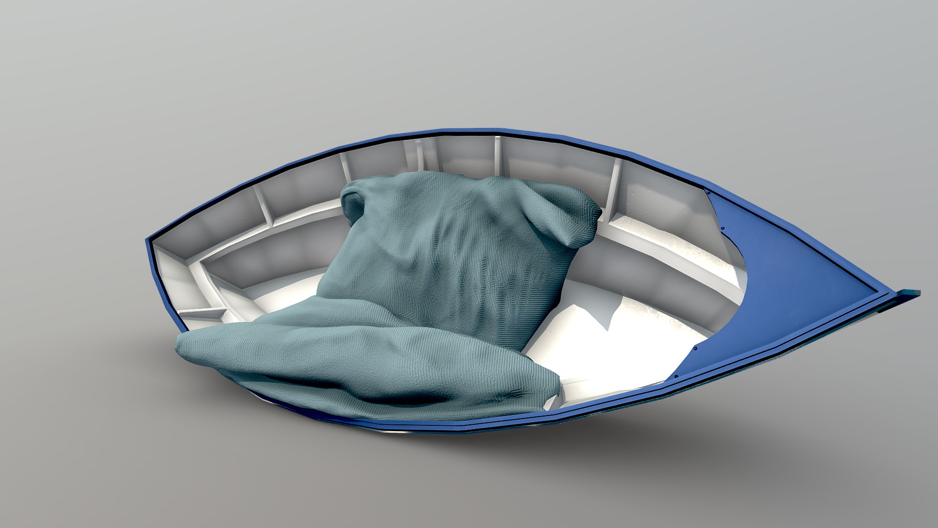 Boat Chair - 3D model by Kiisaku 3d model