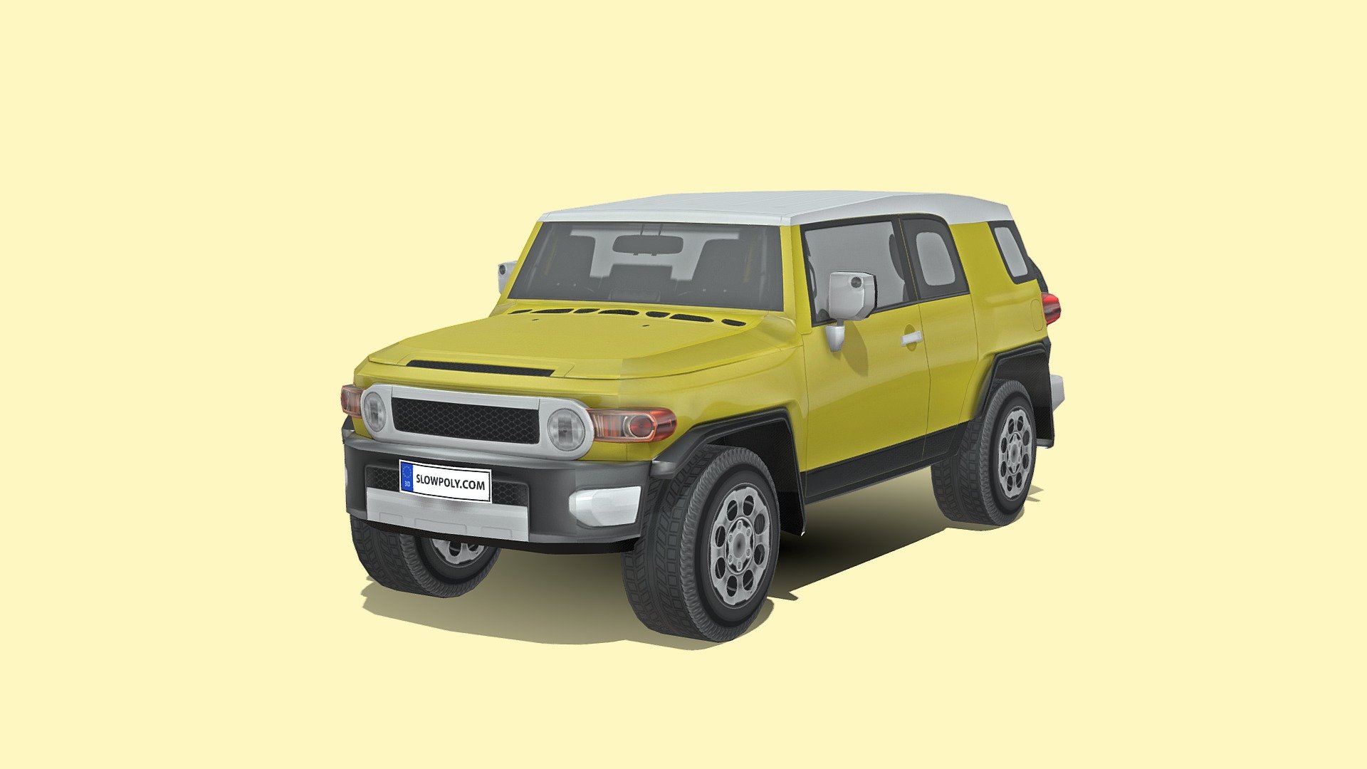 Perfect low poly car asset for you. 4000px textures, and included PSD file so you can easily change the color! - Toyota FJ Cruiser 2010 - Buy Royalty Free 3D model by slowpoly 3d model