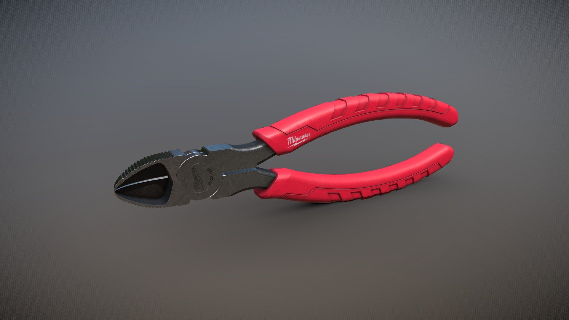 Milwaukee brand side cutter pliers - primarily used to cut wire 3d model