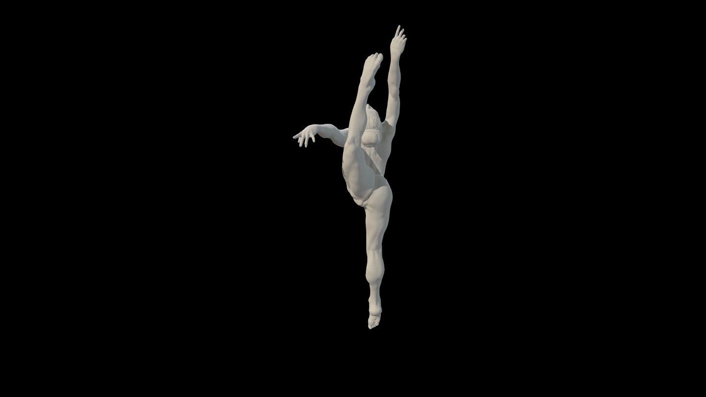 Decimated model of the one used in la ballerina version 1 (uncorrected) Project (https://www.artstation.com/artwork/g9nxx) - BallerinaNude - 3D model by Felipe Fávero (@felipefavero) 3d model