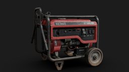 Portable Generator prop, portable, generator, unreal, rusty, metal, substancepainter, substance, blender