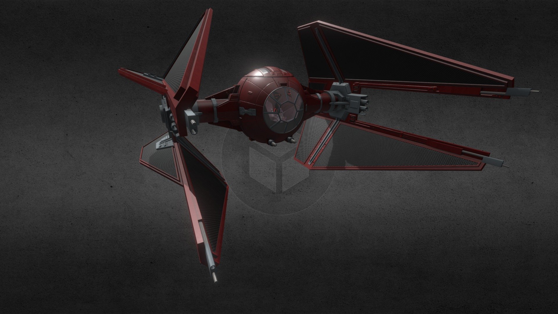 The Emperor's Royal Guard TIE/IN starfighter was a specially modified version of the TIE/IN interceptor. These TIE Interceptors were flown only by Emperor Palpatine's Royal Guard 3d model
