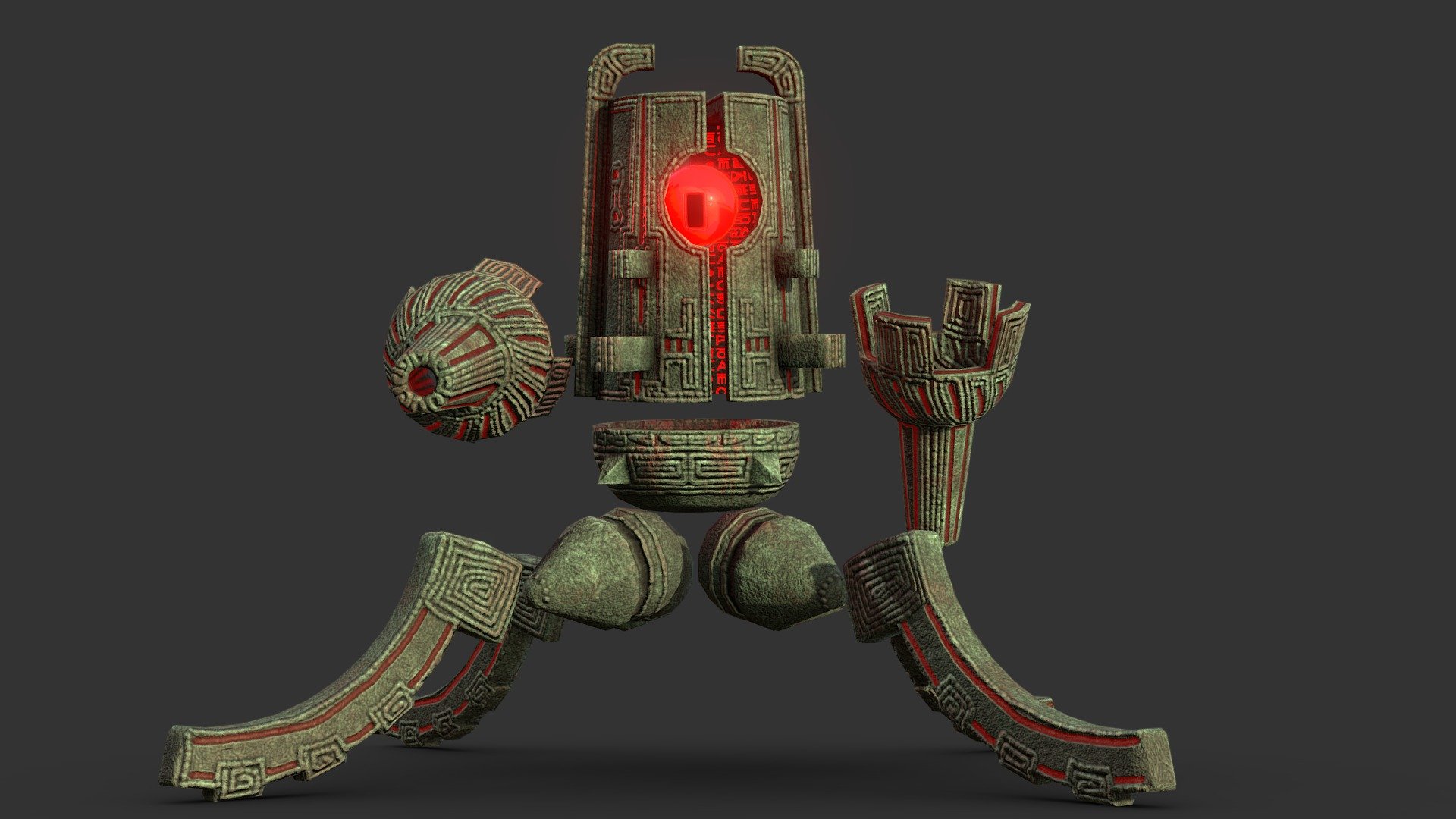Sometimes I design creatures/monsters, and sometimes, I like the designs enough to model them. So I modeled this massive bronze turret-like construct that originated in one of my sketchbook

Made in 3DSMax and Substance Painter 3d model