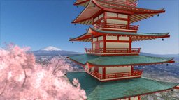 Chureito Pagoda  忠霊塔 3Dモデルのダウンロード