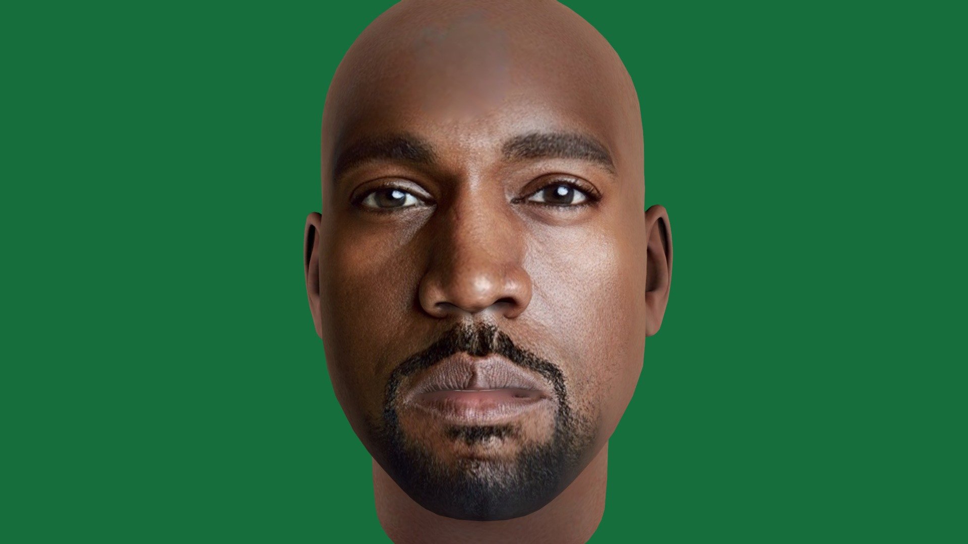Kanye West face mesh .Demo  - Kanye West - 3D model by Nyilonelycompany 3d model