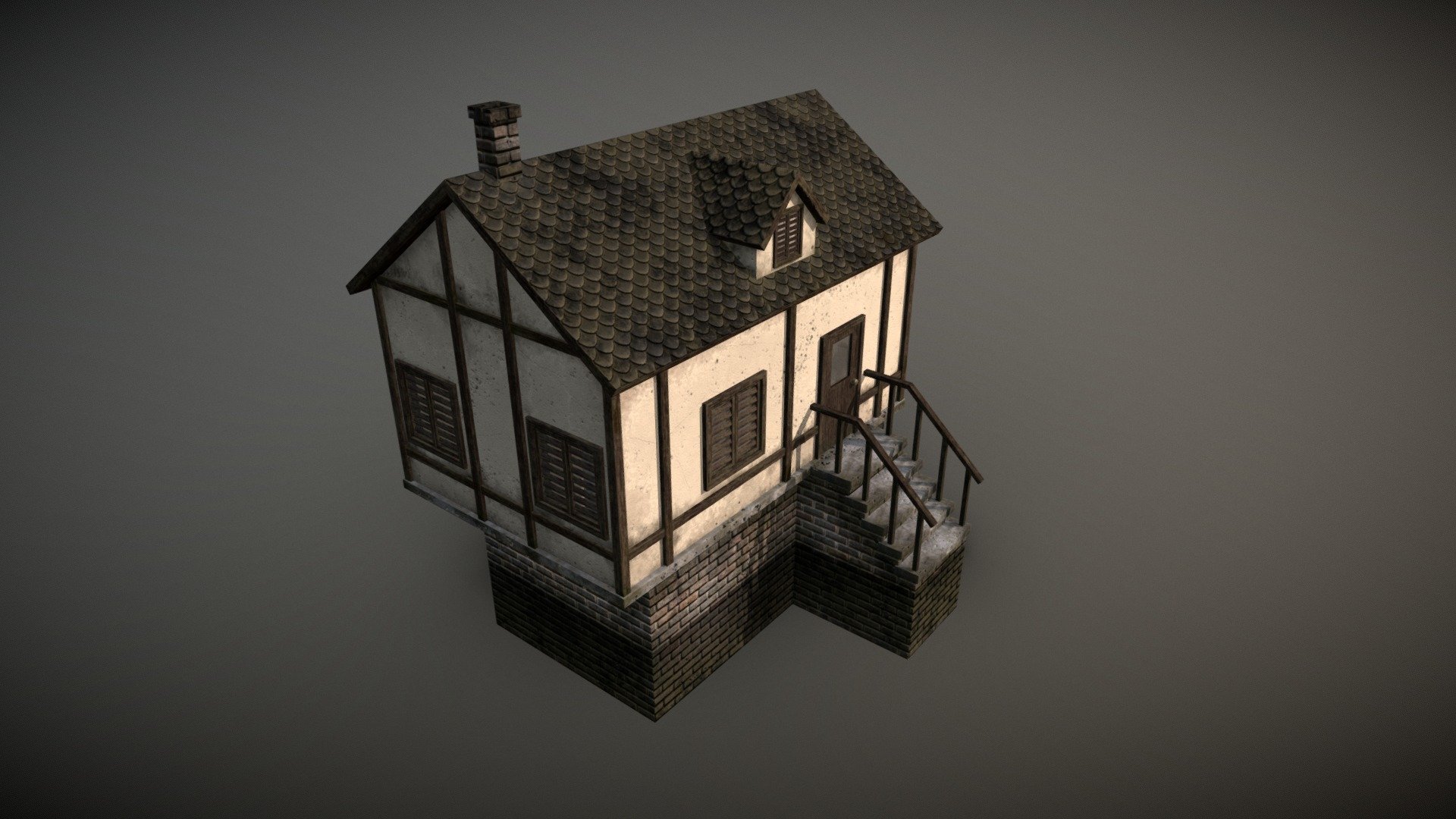 Europe small house - 3D model by Alvi3d (@ai93ml) 3d model