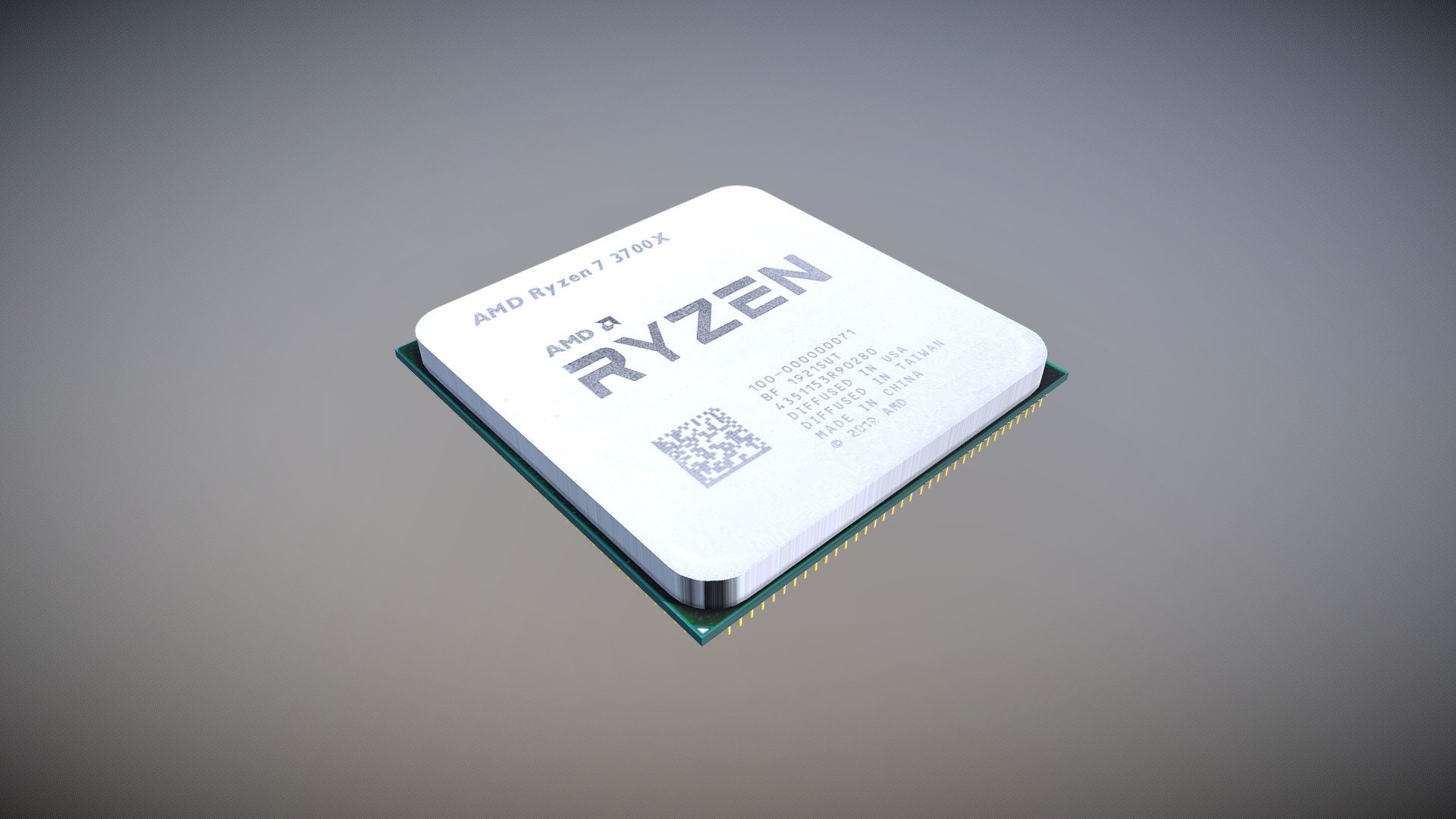 AMD Ryzen R7 3700X - [CPU] Ryzen R7 3700X - 3D model by Zon Digital (@ZonDigital.Technology) 3d model