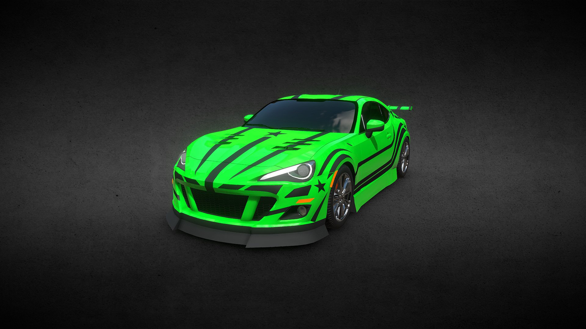 A tuned car - Sport car 20, downloaded from unity asset store.

I hope you'd like it :) - Car tuning - Sport Car 20 - 3D model by KrStolorz (Krzysztof Stolorz) (@KrStolorz) 3d model