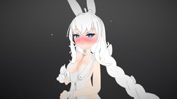 [Azur Lane]MNF Le Malin 恶毒驱逐舰懒懒的白兔 azurlane, girl, gamecharacter, mnflemalin, e-du, bi-lan-hang-xian