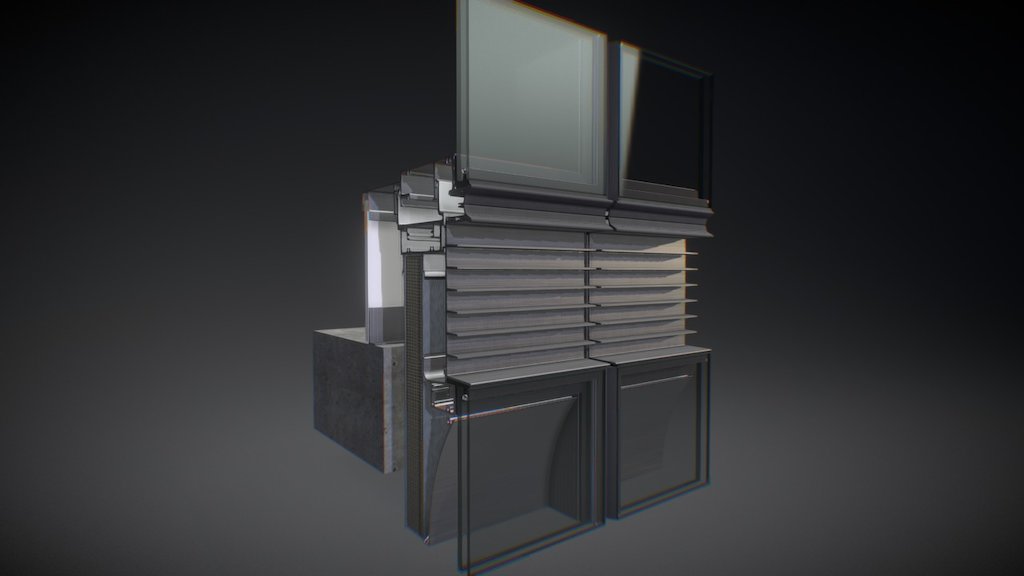 Curtain Wall Stack Joint V7 - 3D model by James Miller (@toby256) 3d model